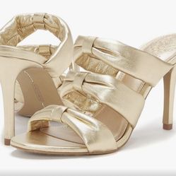 Vince Camuto Gold Heeled Sandals Size 8.5