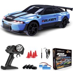 LFOLUSU Remote Control Car RC Drift Car 2.4GHz 1:24 4WD 15KM/H High Speed Racing Sport Car with LED Lights Drifting Tire Racing Sport Toy for Adults B