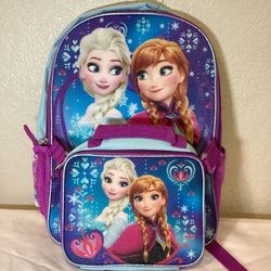 NWT Frozen Elsa Backpack Set 