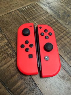 Nintendo joy-con controller pair red