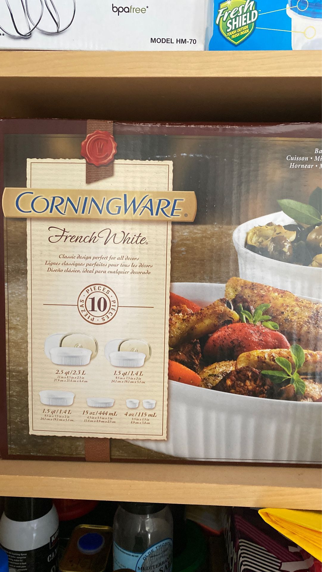 Corningware French White 10 Piece Oval Set