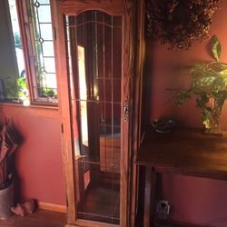 Vintage Leaded Glass Curio