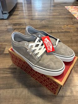 Brand New Vans Low-Top Canvas Sneakers with Tags-Gray Denim