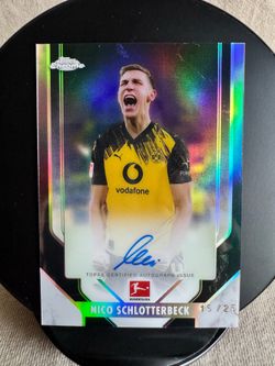 2025-26 Topps Chrome Bundesliga Nico Schlotterbeck Refractor On Card Auto #15/25