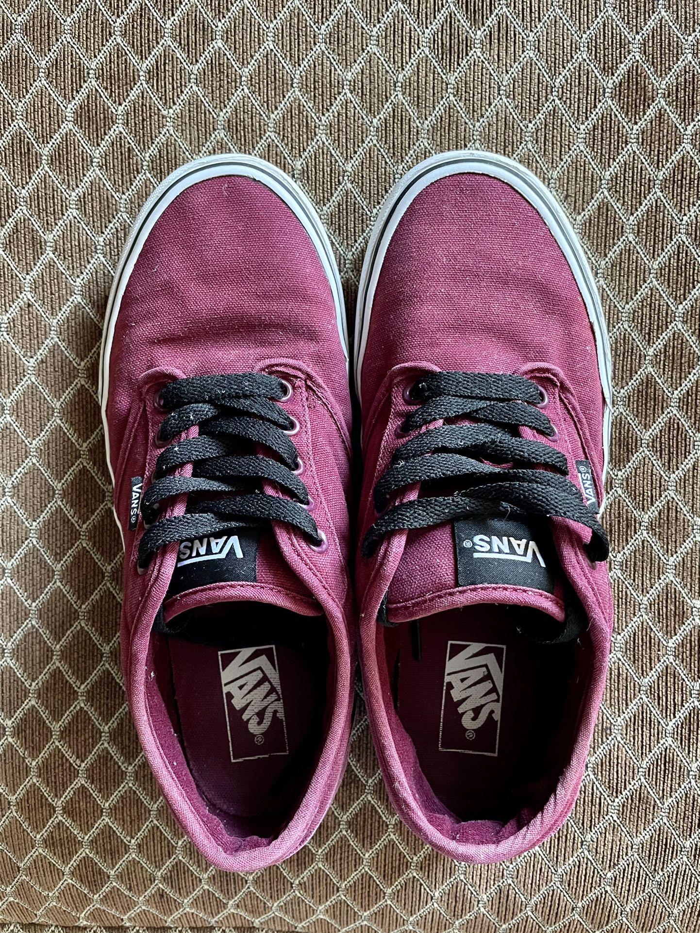 Vans Men Size 10 Burgundy/Red