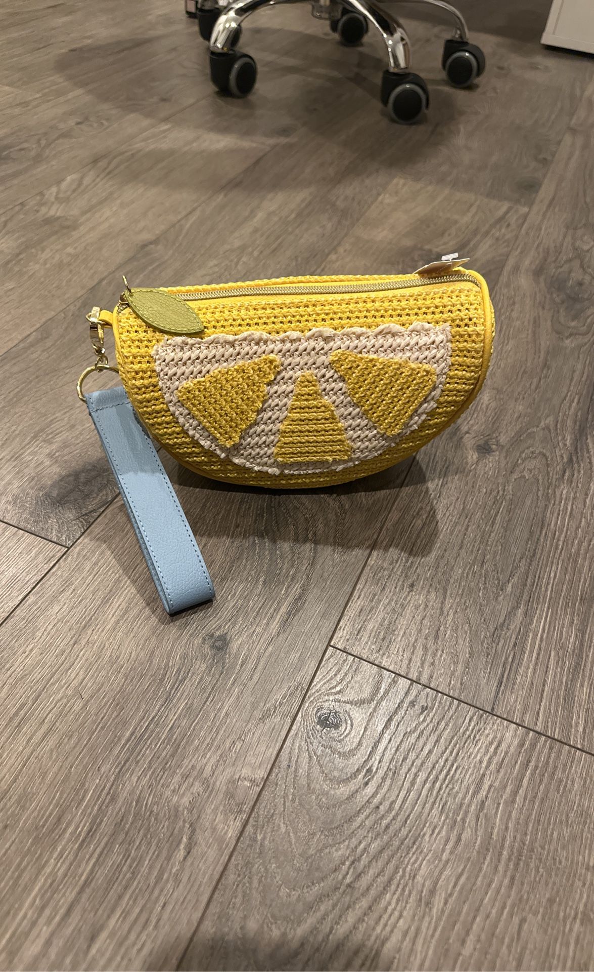 Bath And Body Works Straw Lemon Wristlet Bag