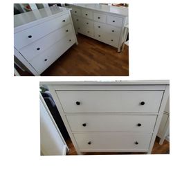 1 Dresser / 2 Chest (White glossy)