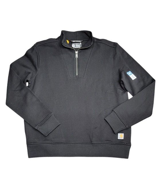 Carhartt Women's Tencel Fiber Series Half-Zip Sweatshirt CA4 Black Medium NWT