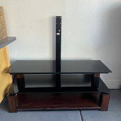 Wooden and Glass TV Stand