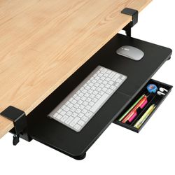 Desktop Keyboard Tray, Pull-Out Under Desk 26.77”x11.81”