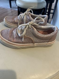Girls Pink Sparkle Vans