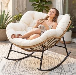 BULEXYARD Oversized Rocking Egg Chair.
