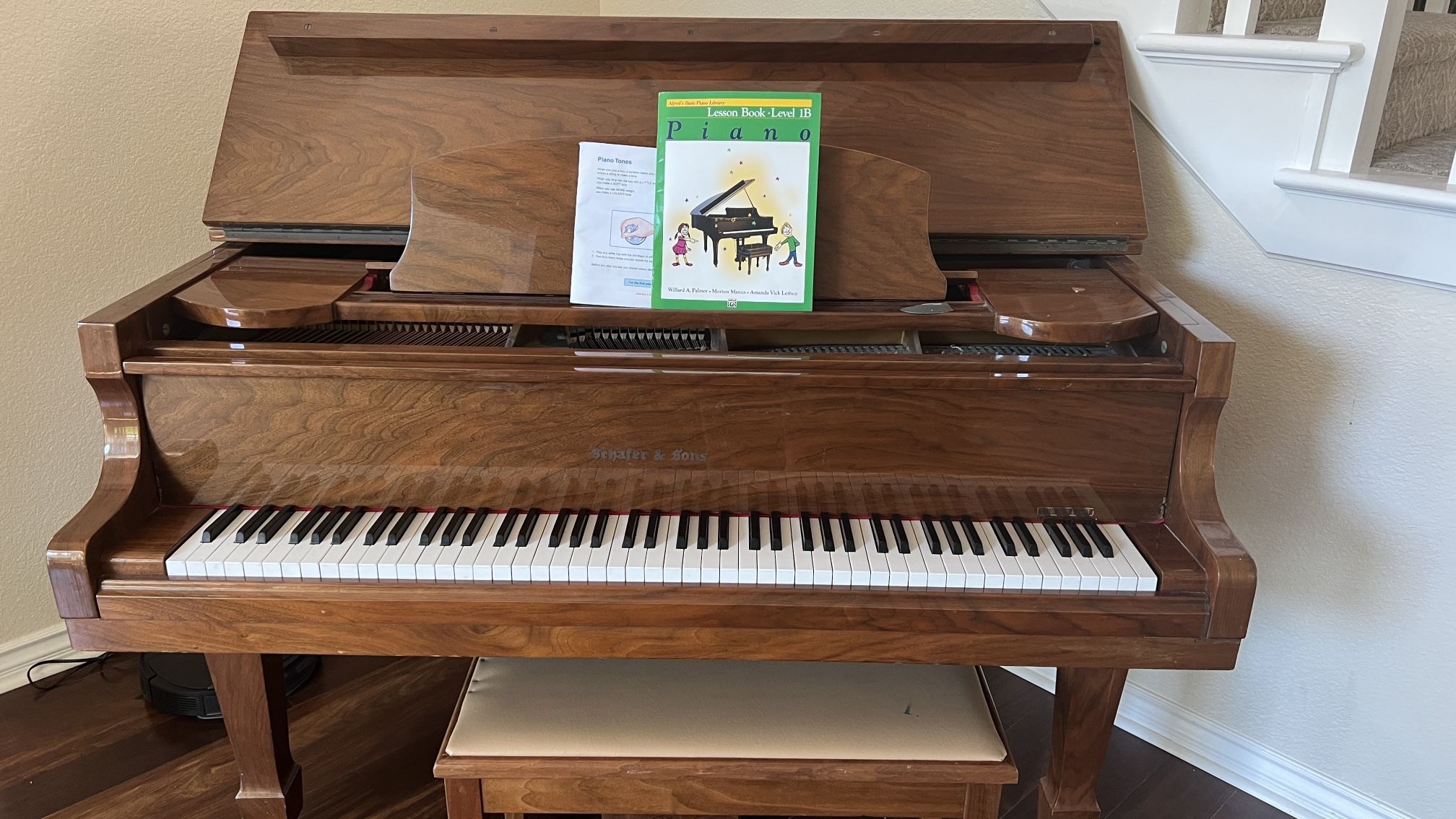 Grand Piano -Schafer & Sons G-1A (Walnut Finish)