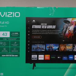 43" Screen Led Smart TV By Vizio.  Hulu Pandora Netflix YouTube And Much More 