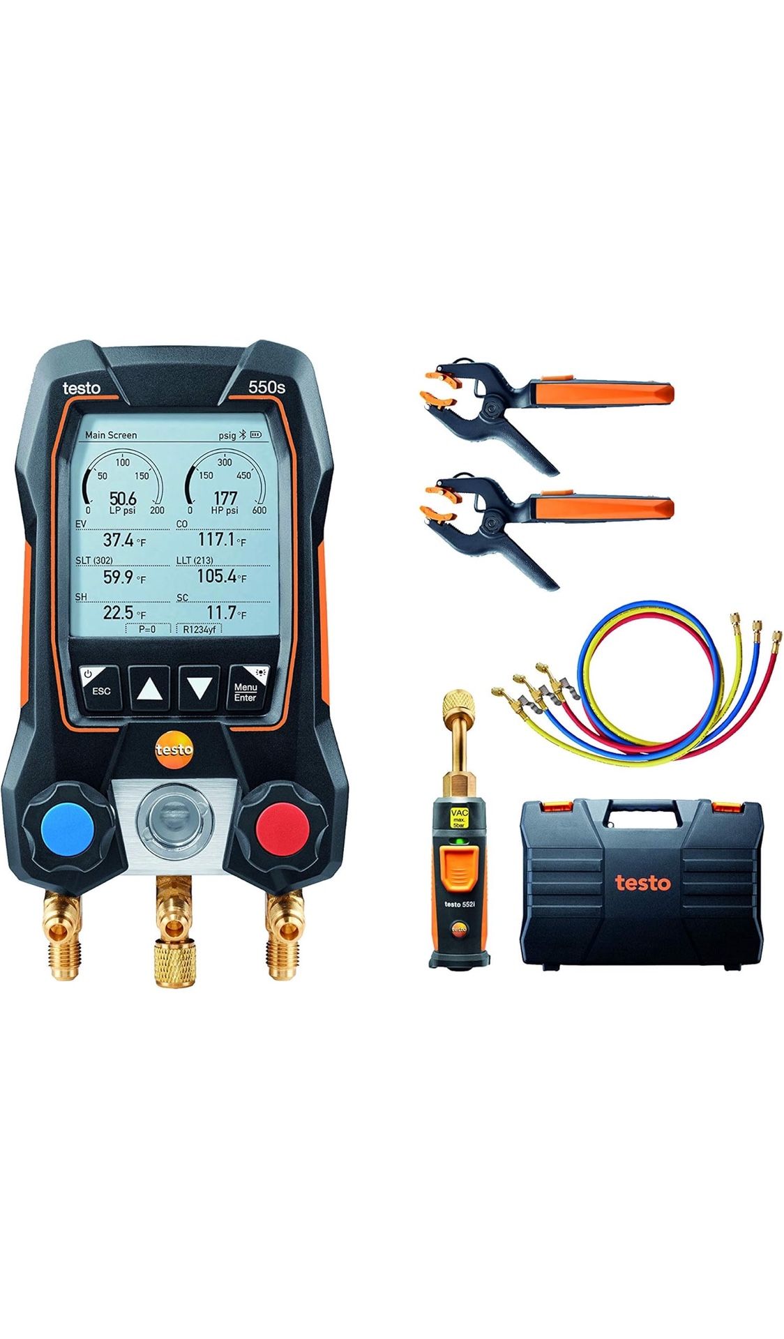 Testo 550s Digital Manifold Kit With Wireless Probes