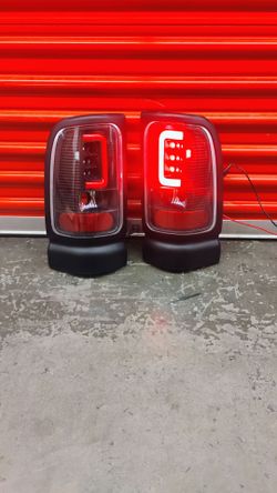 BLACK LENS RED 3D U-HALO LED REAR TAIL BRAKE LIGHTS KIT FOR 1(contact info removed) RAM 1(contact info removed)