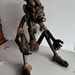Awesome Carved Wooden Figure Tribal/folk Art 