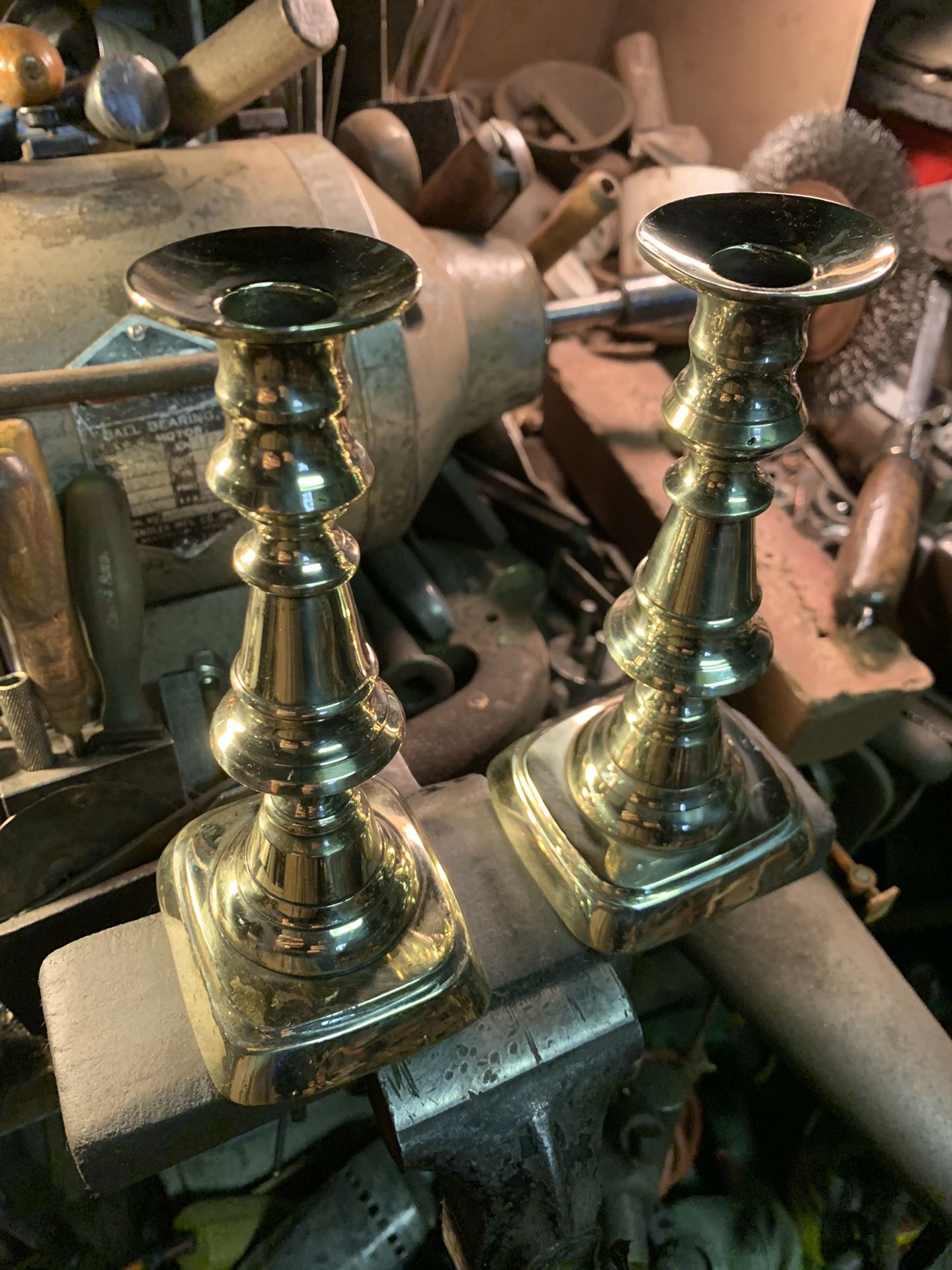 Antique Push-up Candlestickd
