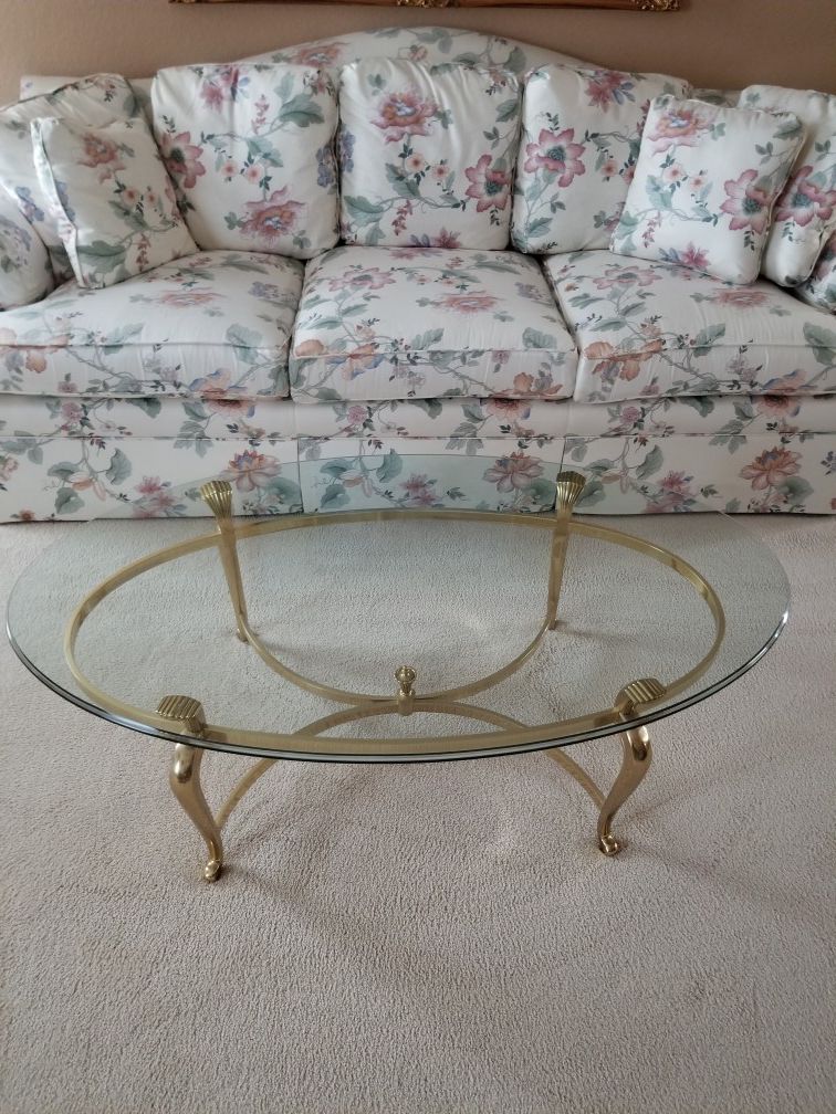 Coffee Table, Glass Top from Ethan Allen