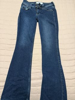 Hollister Jeans Low-rise Boot Dark Blue Size 000s Short