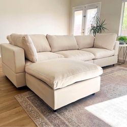 Beautiful Cloud Sofa, Matching Ottoman , Same Day Delivery, Loveseats  