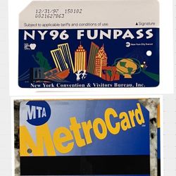 Set Of Four Collectible New York City MetroCards