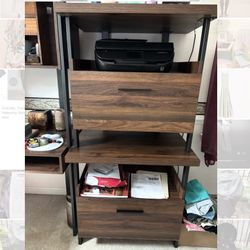 Filing Cabinets, Solid Wood, Wrought Iron 