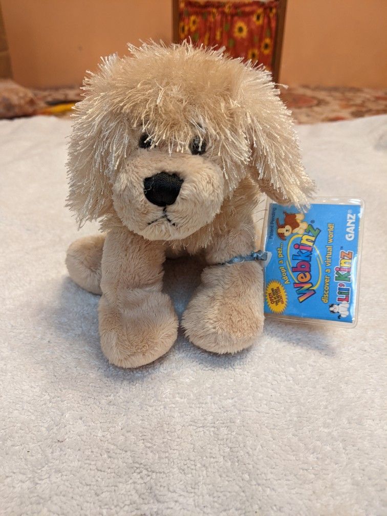 Ganz Webkinz Golden Retriever with unused/sealed code