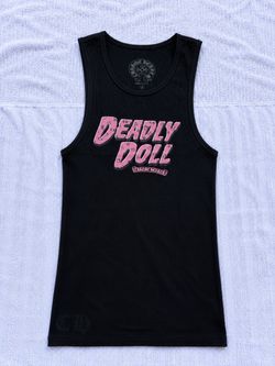 Chrome Hearts Deadly Doll Black Tank Top