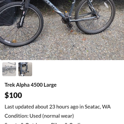 Trek Mountain Bike 4500 Alpha
