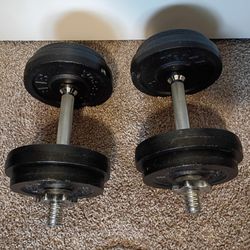 Adjustable dumbbells 28lbs each