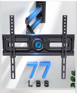 Pipishell Full Motion TV Wall Mount for Most 26-65 inch Flat & Curved TVs up to 77 lbs, Adjustable Bracket Height, Corner TV Mount with Single Articul