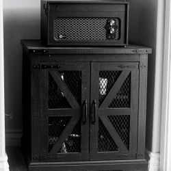 Stabrech Farmhouse End Table Setwith Charging Station,BlackLiving Room Tables with Hidden...