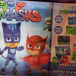 8 Large PJ Mask Puzzles 