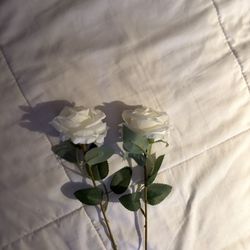 100 Fake White Roses 