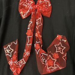 Sparkly red bow