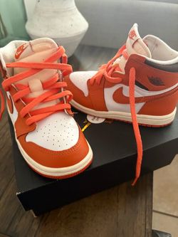 Air Jordan 1 retro  Orange White Sneakers