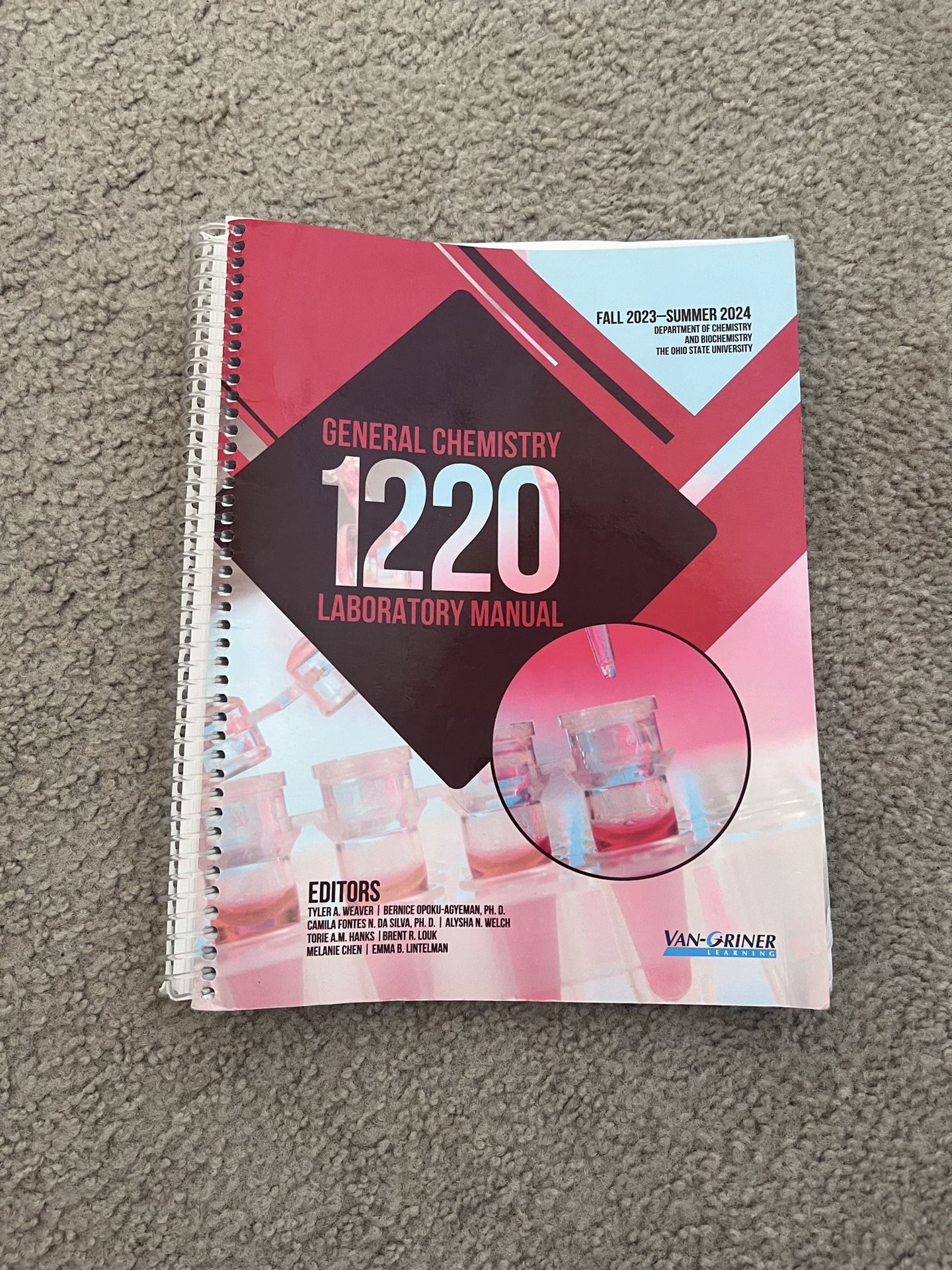 General Chemistry 1220 Laboratory Manual 