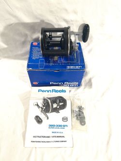 Like new condition with original box and pole clamp Penn 330-GTI Levelwind heavy action, ocean fishing reel. Valued anywhere from $150 to $299