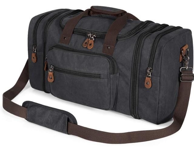 Brand new- Canvas Duffle Bag for Travel, 50L Duffel Bag(Dark Gray)