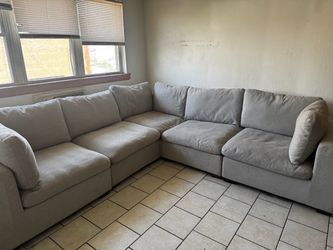 Grey sectional couch