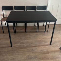 Kitchen/dinner Table 43.5x26.5 With 4 Chairs 