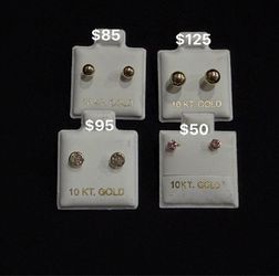 Aretes de oro 10k
