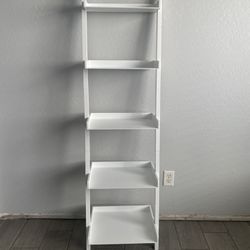 Ladder Shelf Leaning Bookshelf Storage Rack 