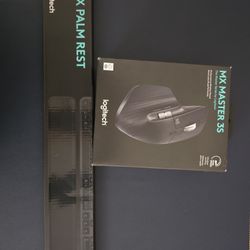 Logitech MX Master 3S Wireless Mouse & Logitech MX Palm Rest for MX Keys