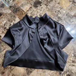 Signature by Sangria Womens Black Shall/ Cover Up Sz L