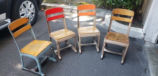 Vintage Child School Chairs