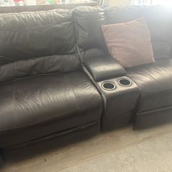 Leather sectional 
