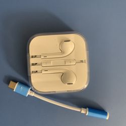 Apple Earbuds With Type C Adapter iPhone 15. 16. 17