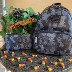 Disney Villains backpack and matching wallet